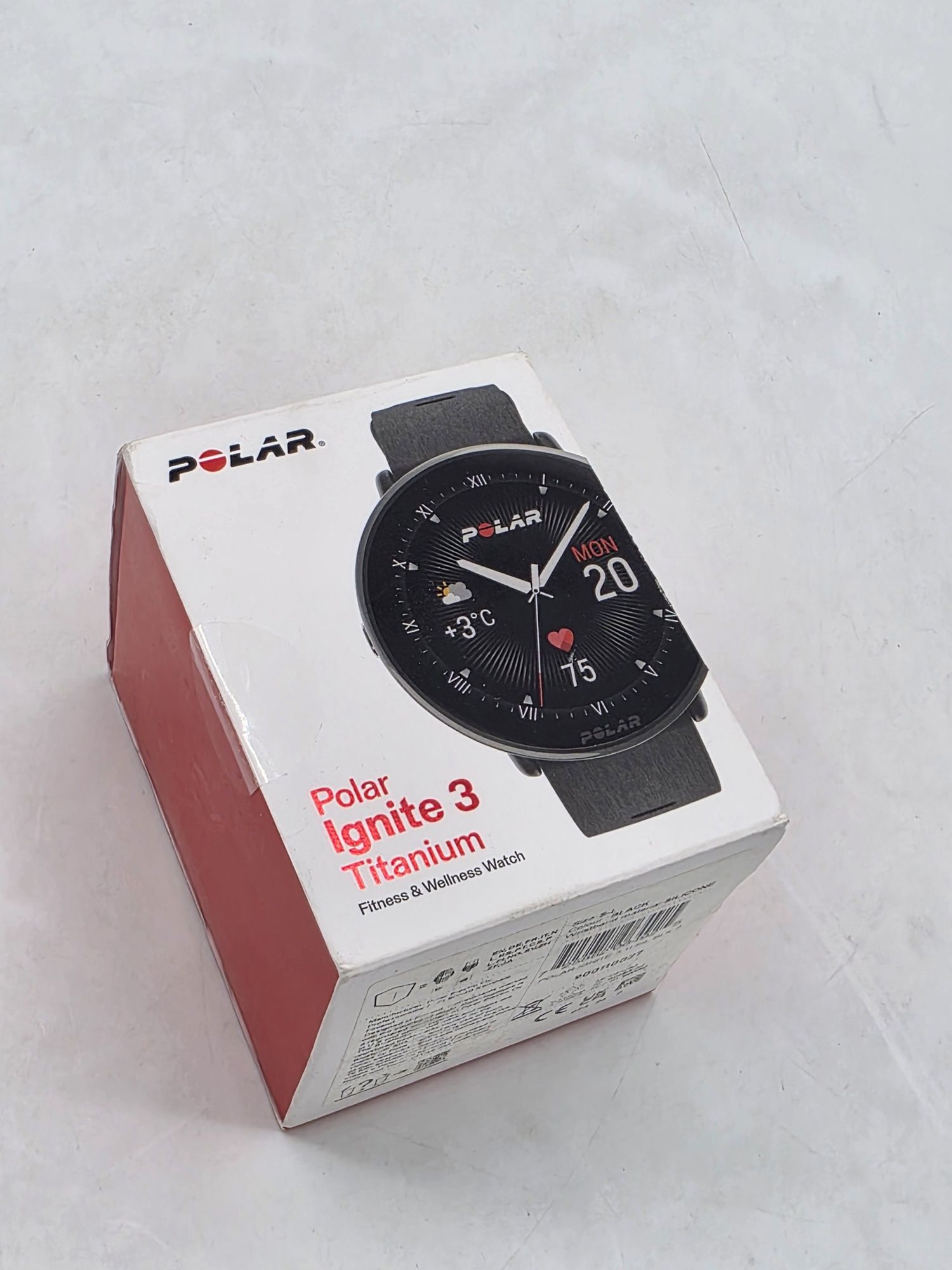 Ceas smartwatch Polar Ignite 3 Titanium, S-L Black, sigilat