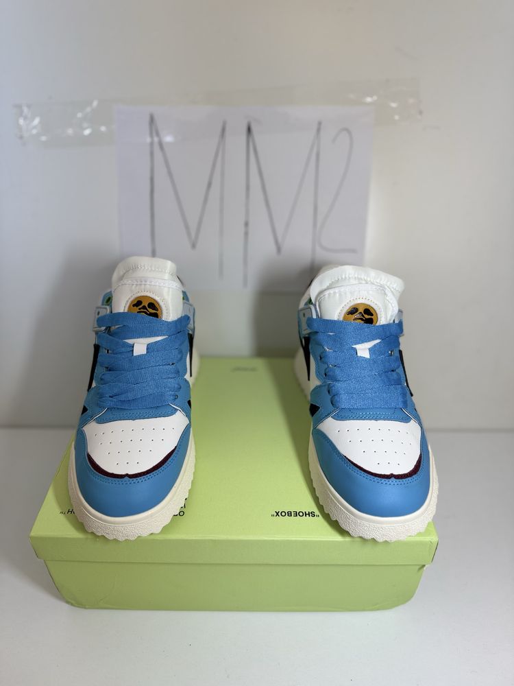 Adidasi/Sneakers Sponge Mid Top White Blue