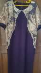 Rochie mov cu broderie