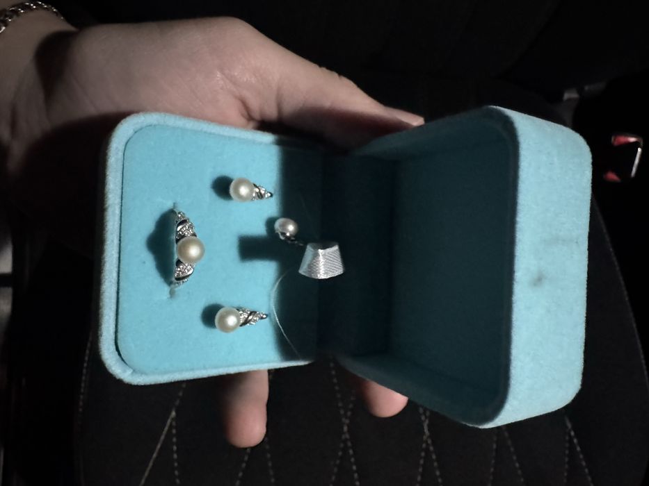 Продам украшение серебро 925 натуральный жемчуг