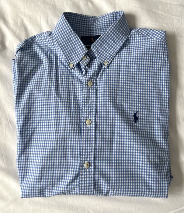Ralph Lauren camasa barbati carouri alb albastru