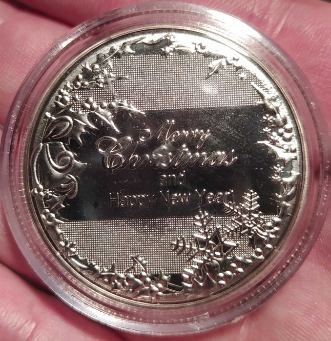 Коледно - новогодишен плакет в защитна капсула .