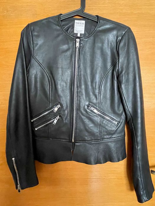 Jacheta din piele naturala Zara TRF