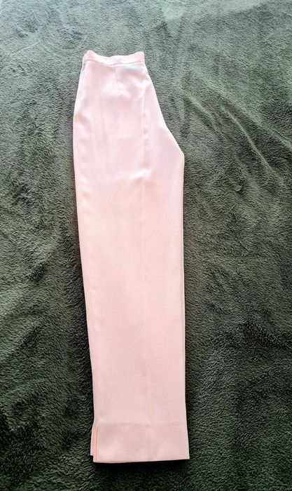 Pantaloni office roz din vascoza Milano