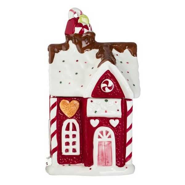 Коледен буркан за бисквитки Mercado Trade, Керамика, Къща