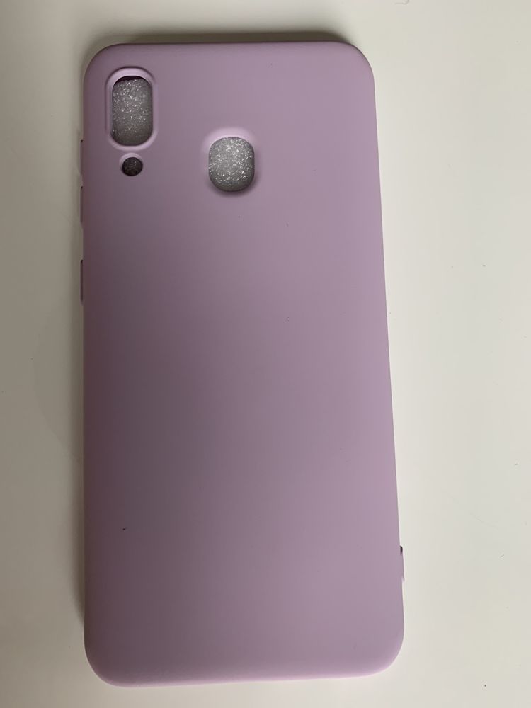 Калъфи силиконови за телефон Samsung A20 жълт и лилав нови!