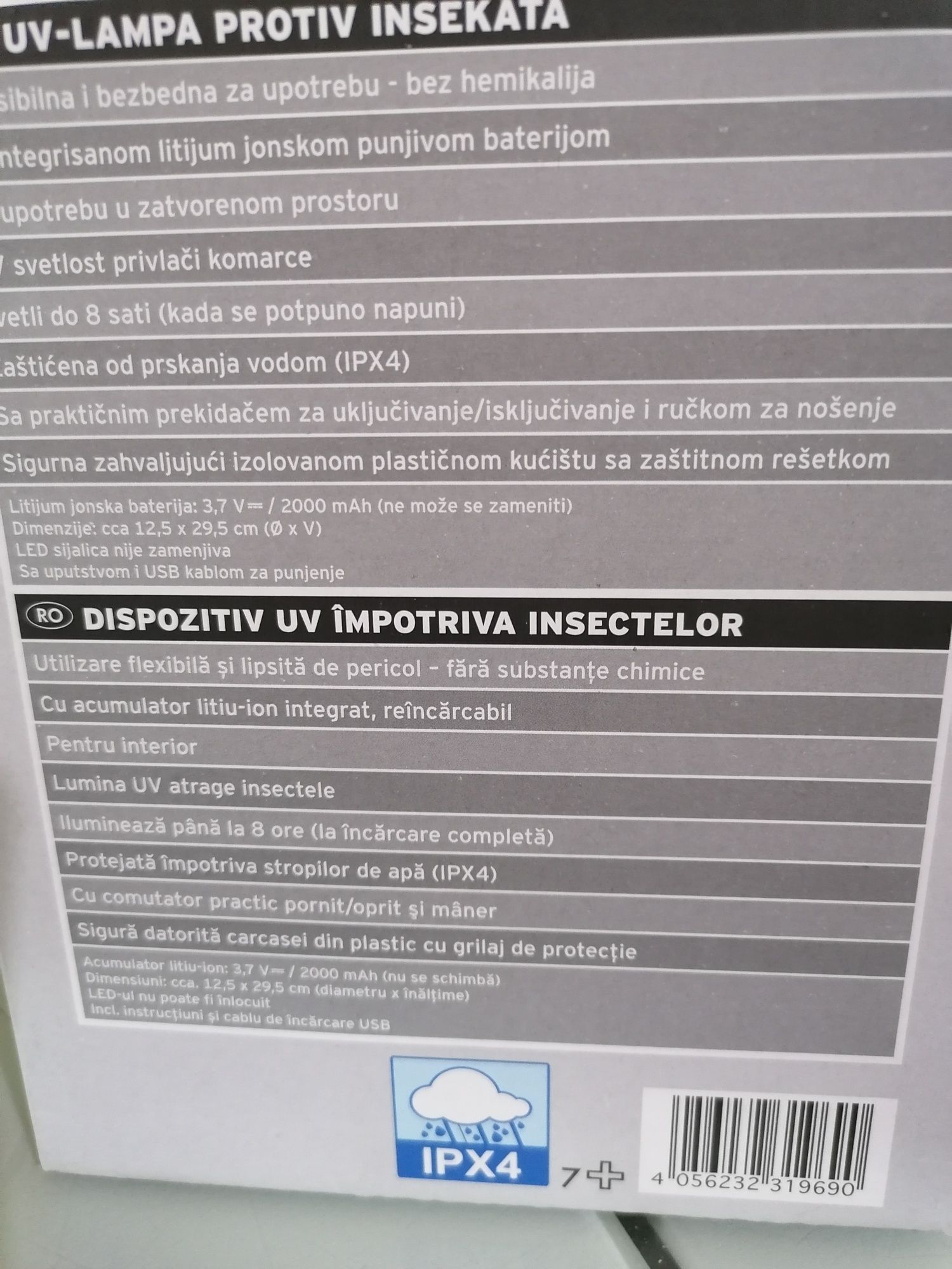 Lampa UV insecte