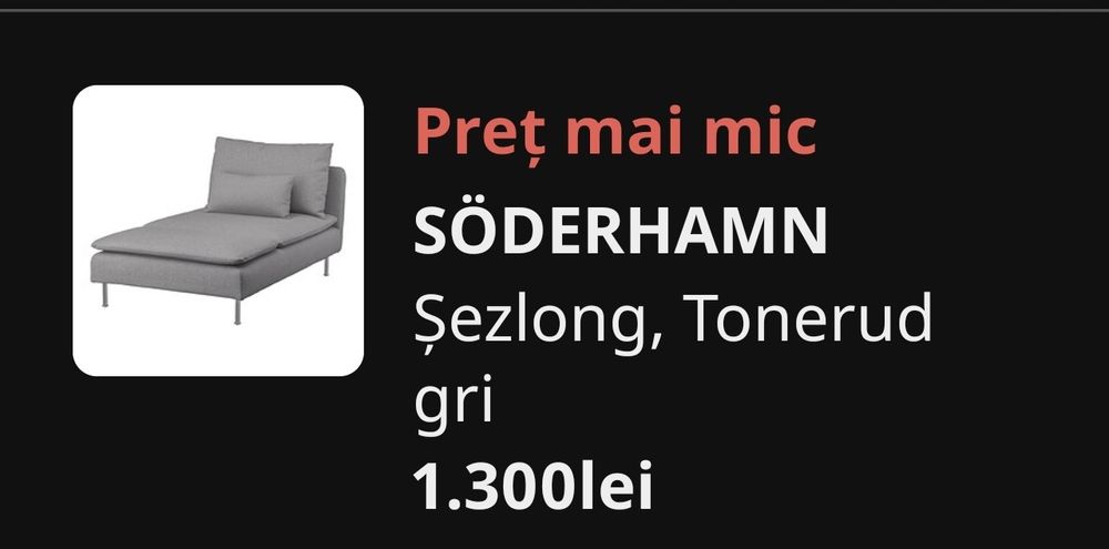 Șezlong  ikea Soderhamn
