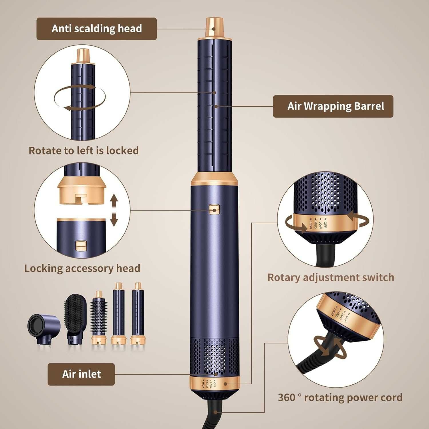Многофункционален комплект Air Styler 5 в 1