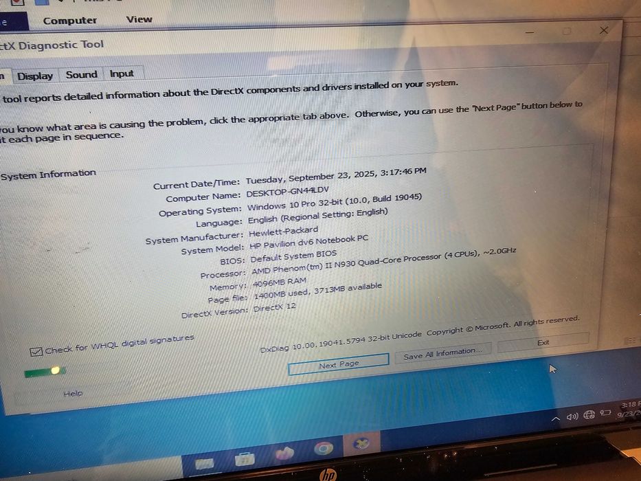 dezembrez Laptop HP Pavoilion DV6 AMD Phenom 2 n930 AMD Vision