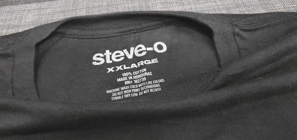 Tricou original STEVE-O's GHOSTY TEE (BLACK) - editie limitata