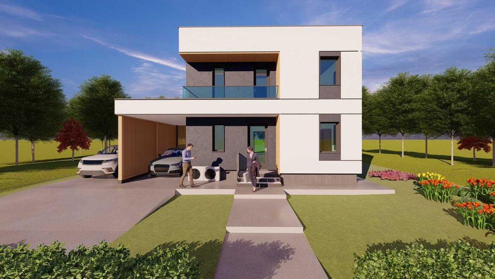 Vand casa realizata in stadiu "la rosu"