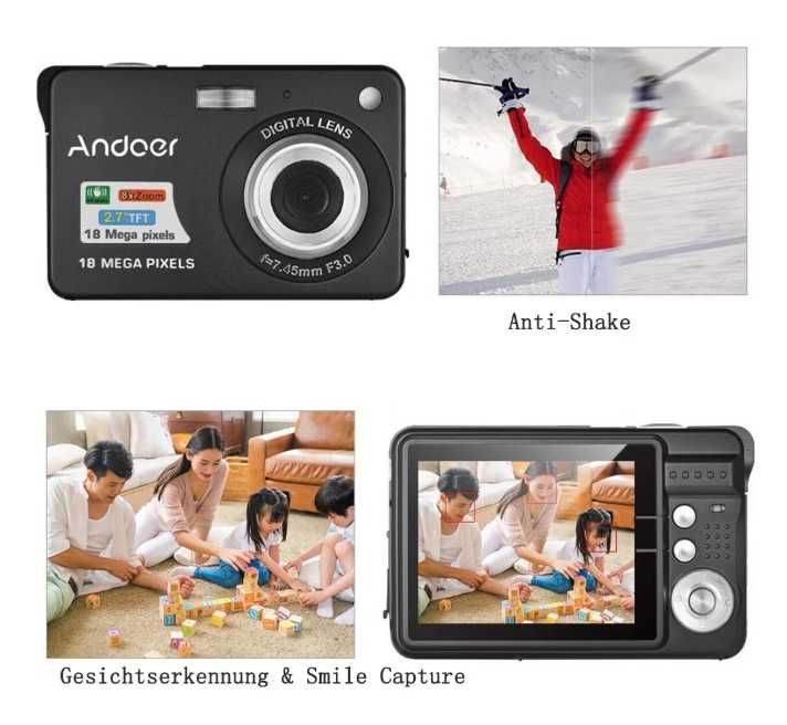 Cameră digitală nouă 48MP 4K – Perfectă pentru ITP cu afișare dată