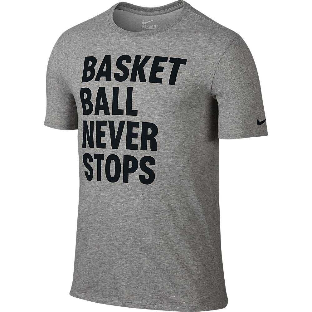 tricou Nike Basketball Never Stops, Gri/Negru, S->NOU,SIIGLAT,eticheta