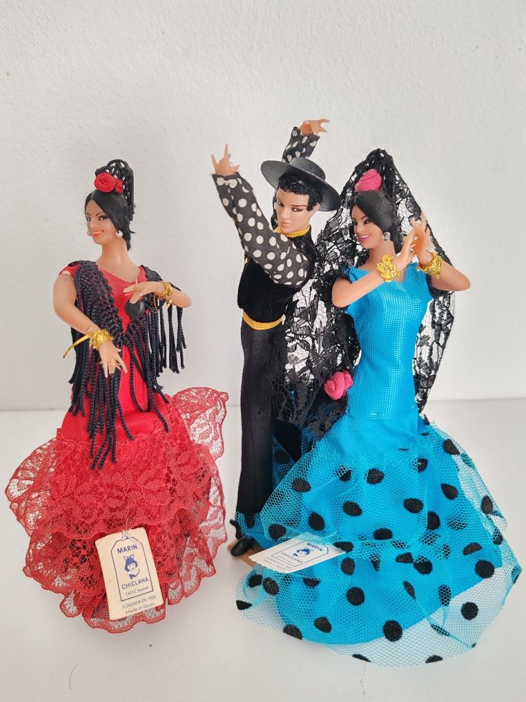 Colecție păpuși spaniole vechi Marin Chiclana- dansatori Flamenco