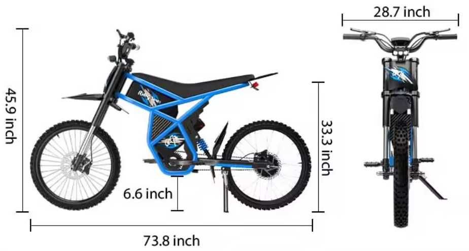 Електрически кросов мотор 2000W 48V 18.2AH, 24 мес гаранция