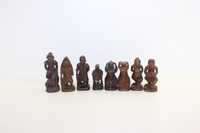 Стари малки дървени фигури с Африкански мотив . Внос Франция