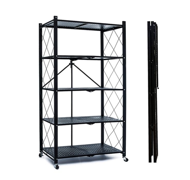 Металлический складной стеллаж 5 этажей 163×72×37 см