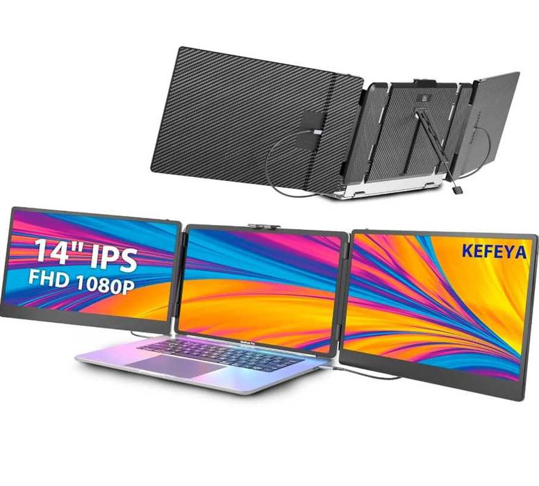 Monitor portabil laptop Kefeya S2 2x14" inch IPS 1080p
