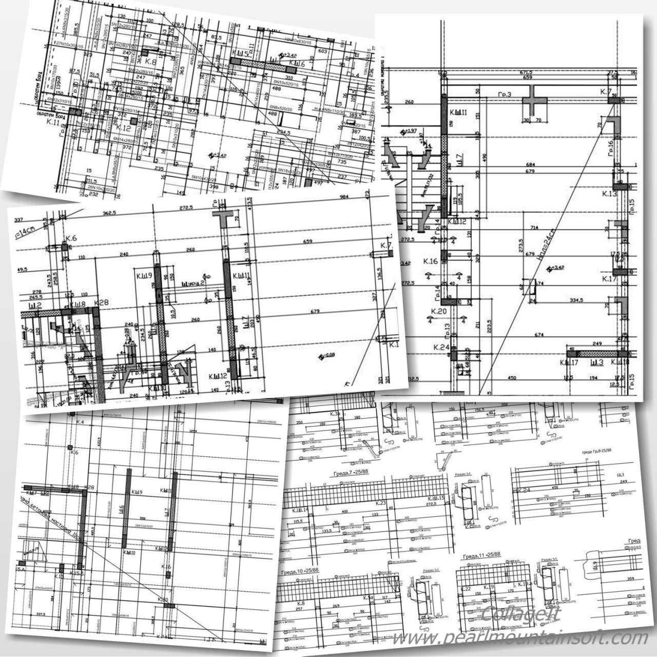 AutoCad, Аутокад изчертаване на конструктивни чертежи