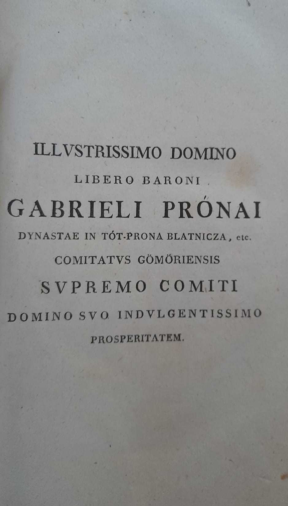 Conspectus reipublicae litterariae in Hungaria, Pavlio Wallaszky,1808