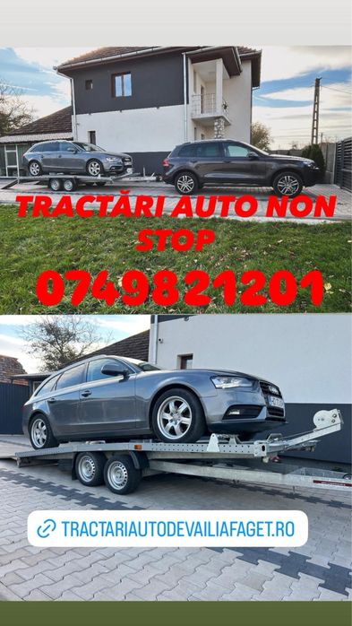 Tractări auto non stop platforma auto Deva Autostrada A1 Cosava Dobra