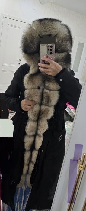 Парка натуральный мех цигейки