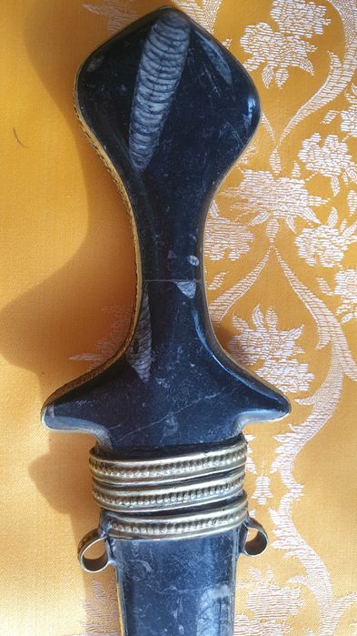 PUMNAL artizanal AFRICAN, cutit colectie, pietre semipretioase