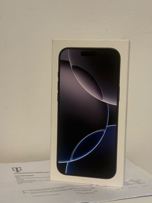 Iphone 16 Pro Max / 256 GB/ Black Titanium / Sigilat / Nou/ Factura