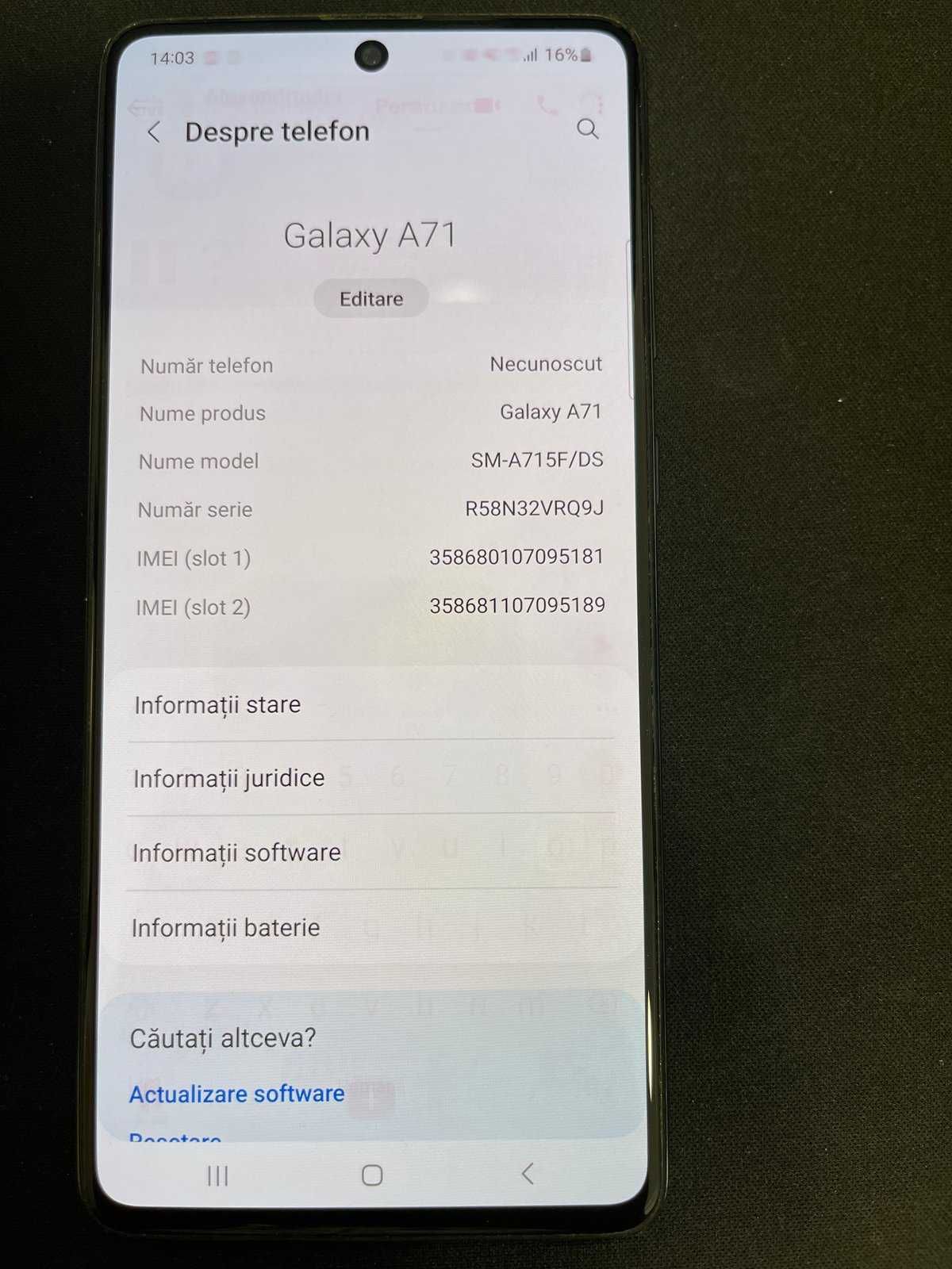 Samsung Galaxy A71 128GB Black ID-lwd080
