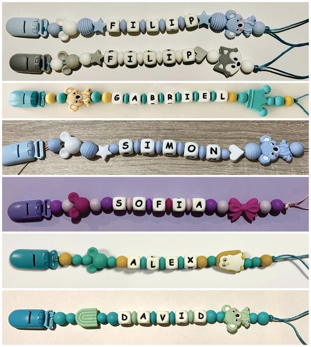 Lanț de suzetă personalizat din silicon