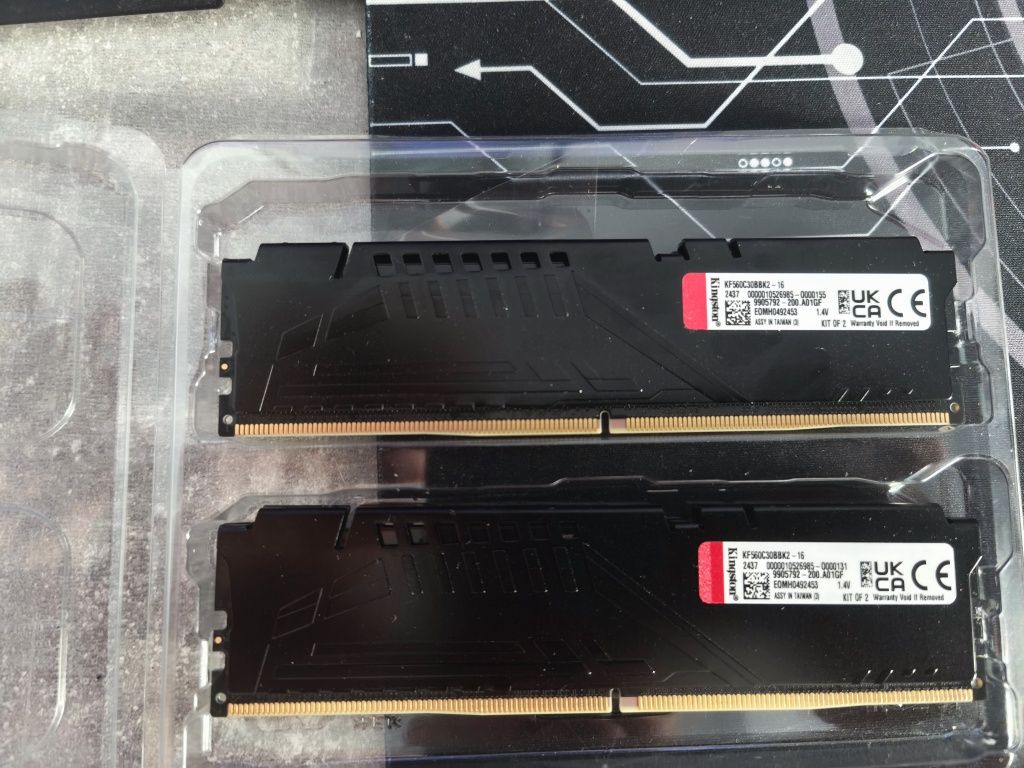 Ram DDR 5 dual chanel 16 gb Kingston Furry Beast Black