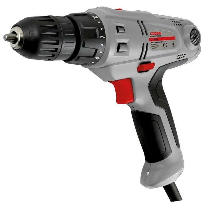 Шуруповерт сетевой CROWN CT10113, 280 Вт, 0–350 / 0–1400 об/мин