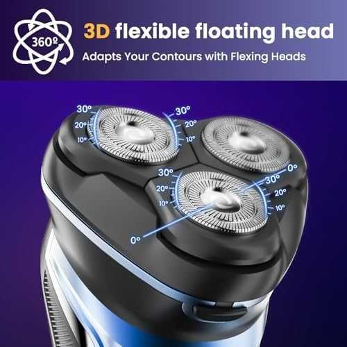 Нова Електрическа самобръсначка за мъже IPX7 360° плаваща глава тример