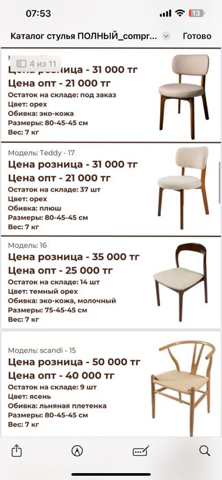 Стулья разные от 21000