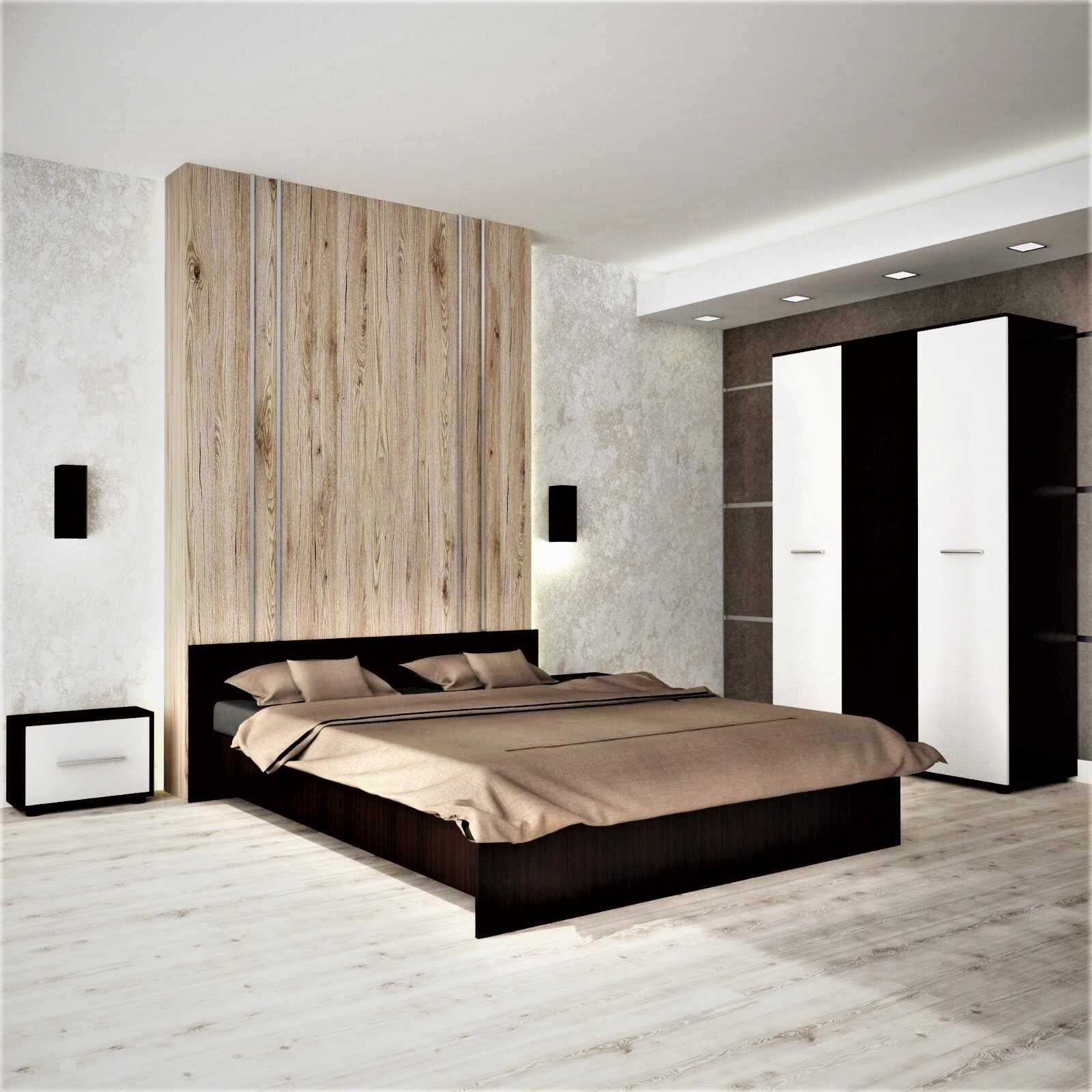 A1- SET Dormitor Raio Pat+2 Noptiere+Dulap/Sifonier COD004