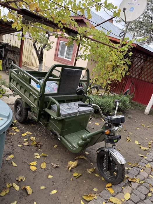 Triciclu 100% electric , cu remorca