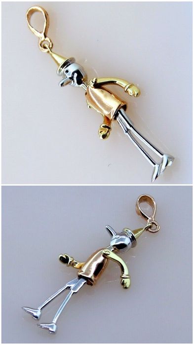 Cartier - Pandantiv Pandant 3D mobil 14K Alb Galben Roz Pinocchio
