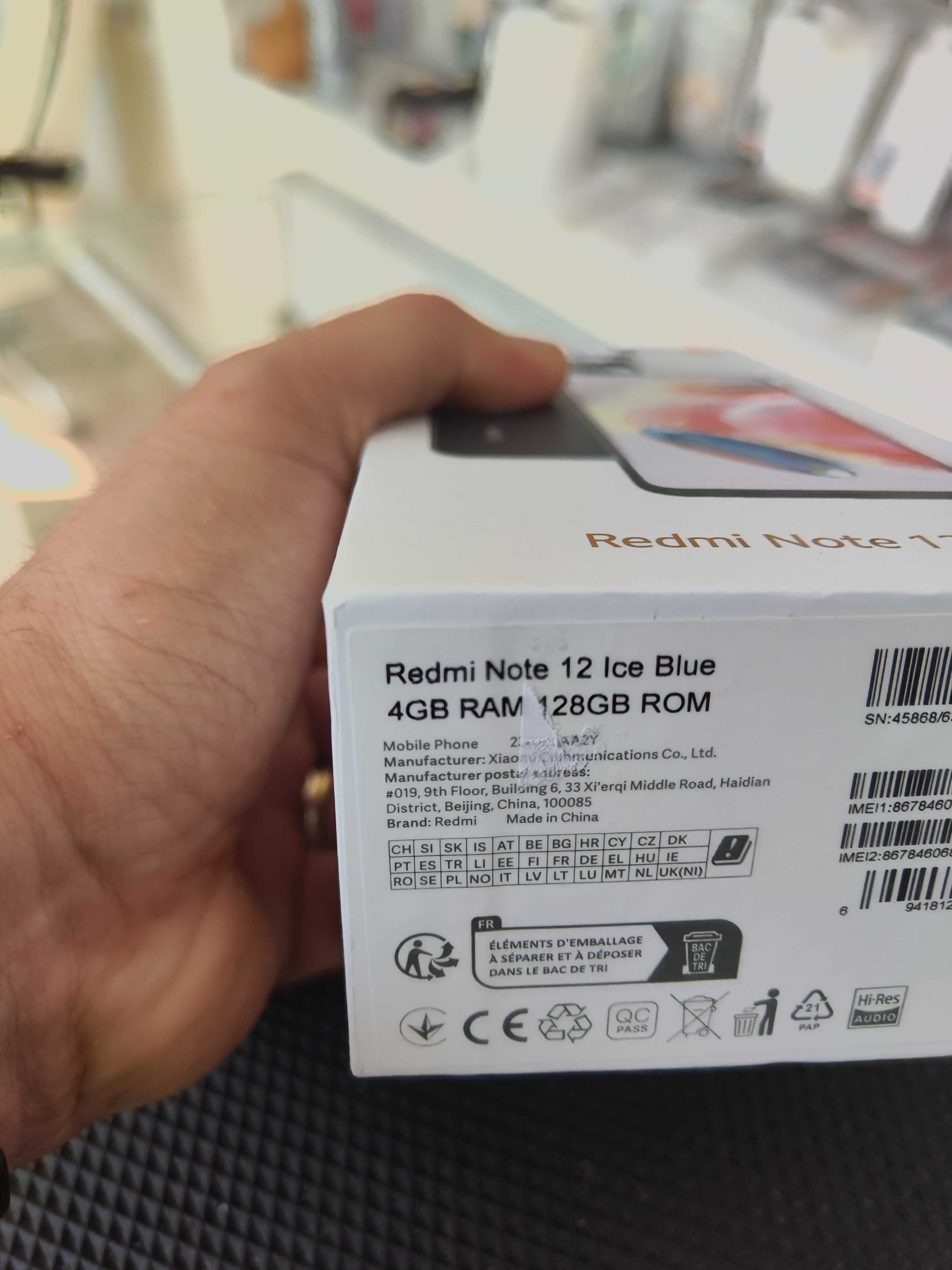 Redmi Note 12, 4/128 GB, Nou, Garantie, Transport gratuit
