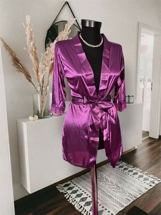 Halat satinat roz fuchsia violet