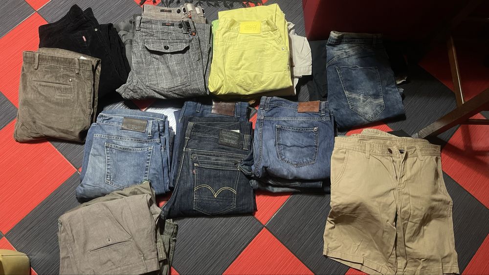 Blugi de firma,pantaloni stofa,raiat