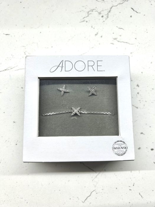 Нов комплект обеци и гривна Adore с камъни Swarovski