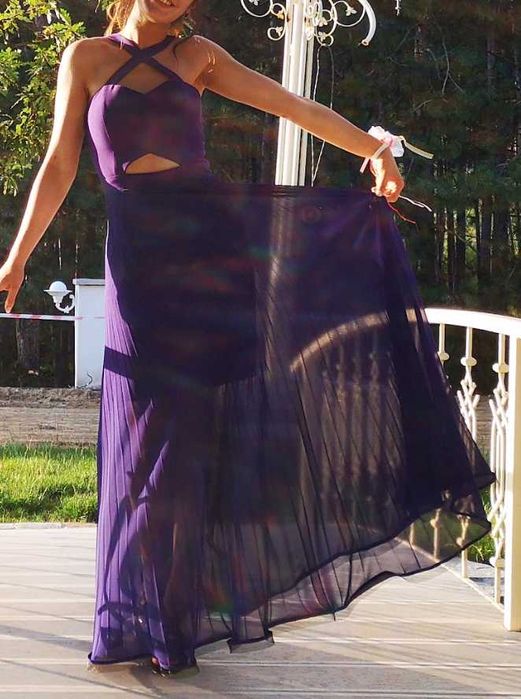 Официална рокля солей в лилаво