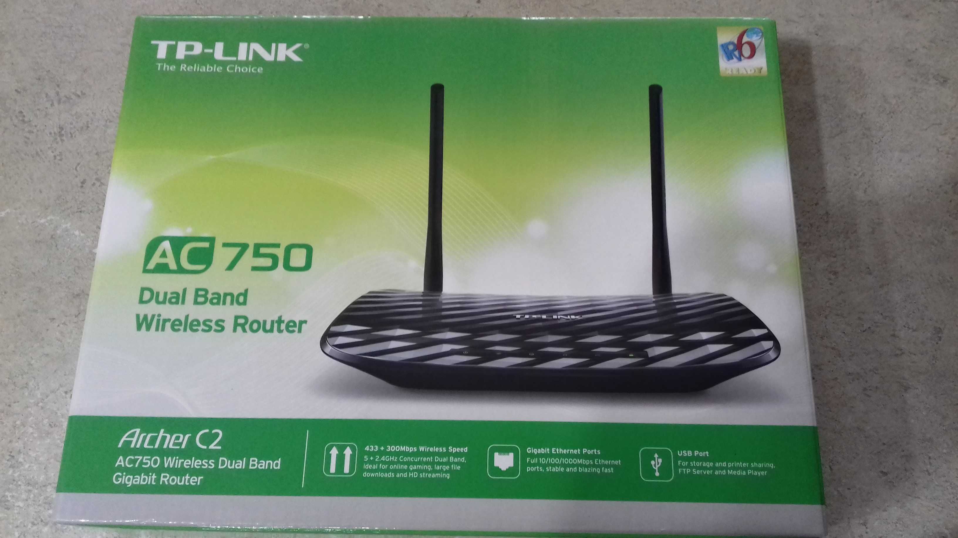 Router TP-LINK ArcherC2 AC750 Dual Band wi-fi 2.5Ghz+5Ghz modem laptop