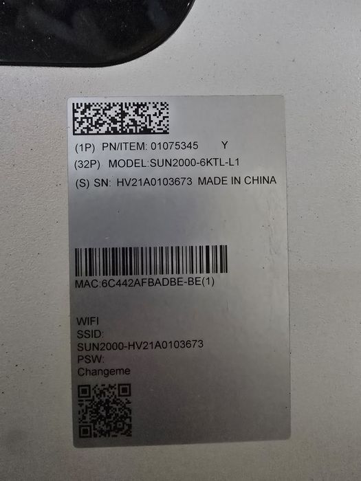 Invertor Huawei monofazat 6KW hydrid