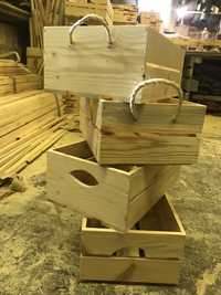 Средни декоративни дървени щайги ръчна изработка различни модели