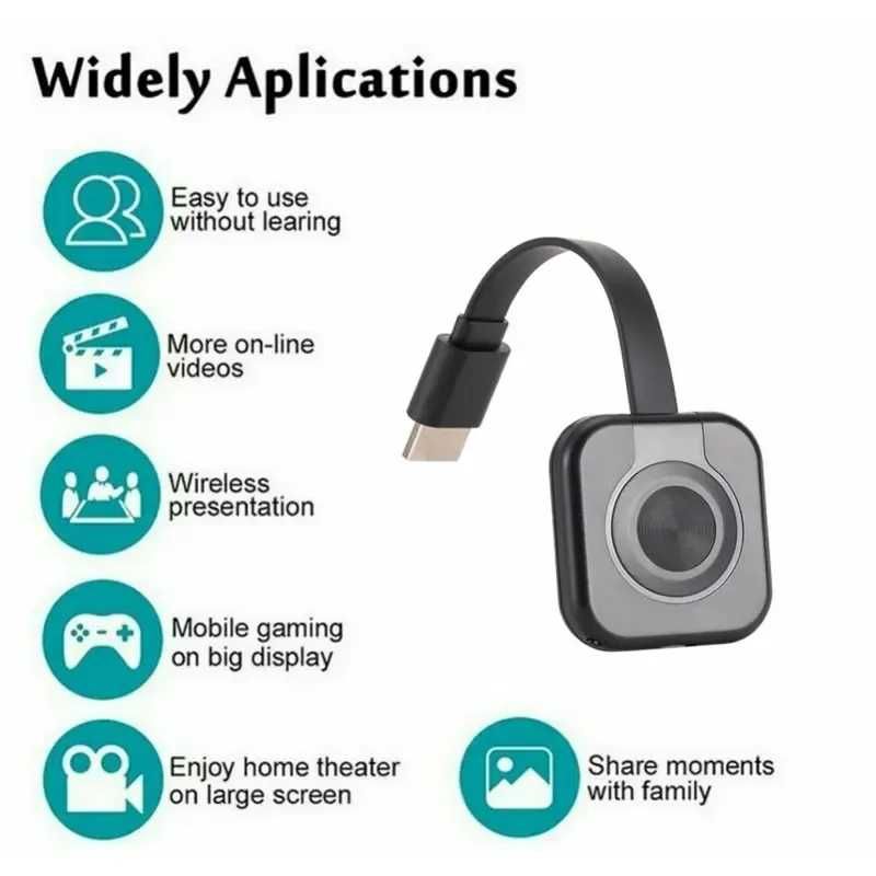 Chromecast Dongle Screen Mirroring Wi Fi - Smart Tv - Nou - Sigilat