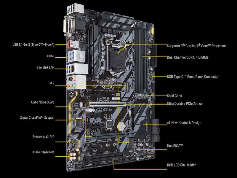 Placa Gigabyte Z370-HD3P Socket LGA 1151