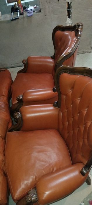 Set piele tip Chesterfield