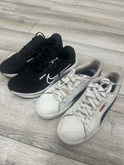 Продаю 2 пары б/у оригинальной обуви:Nike беговые 38р. Puma кеды 37.5р